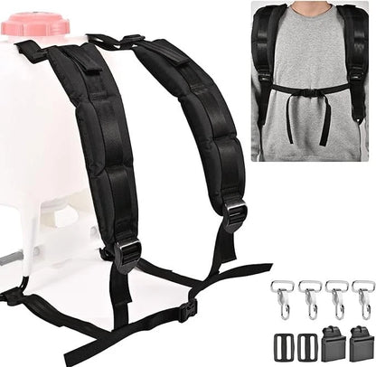 WOEKBON Backpack Sprayer Replacement Straps with Spare Adjustable, Black