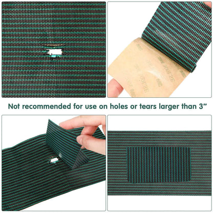 Pool Safety Cover Patch Kit Swimming 4 x 8 Inch, Green