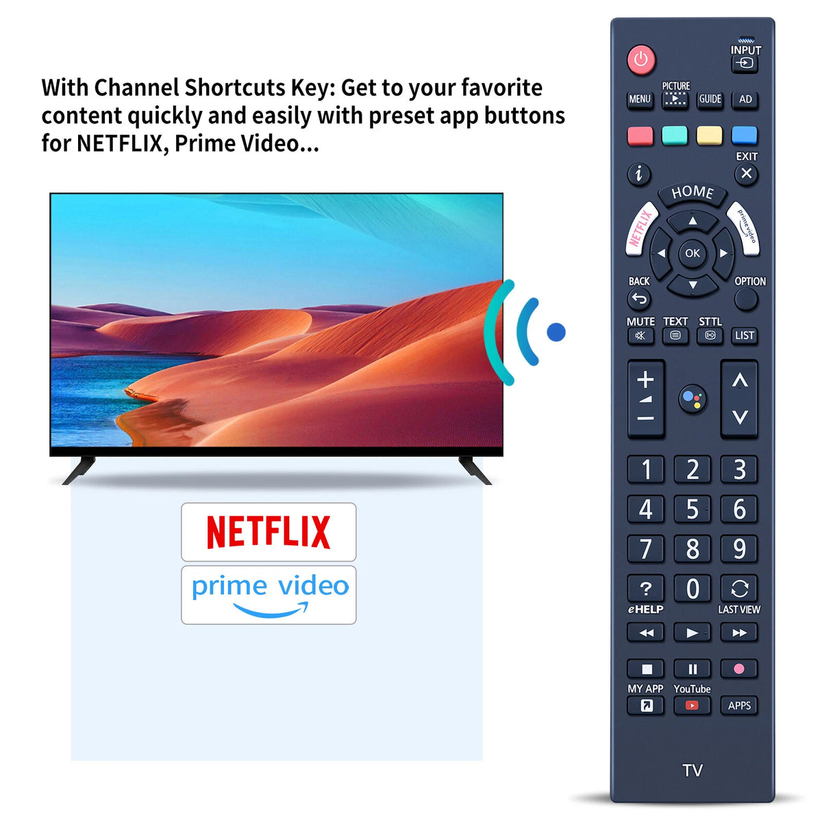 N2QBYA000039 Voice Remote Control For Panasonic 4K LED Smart TV TH-40JX700H