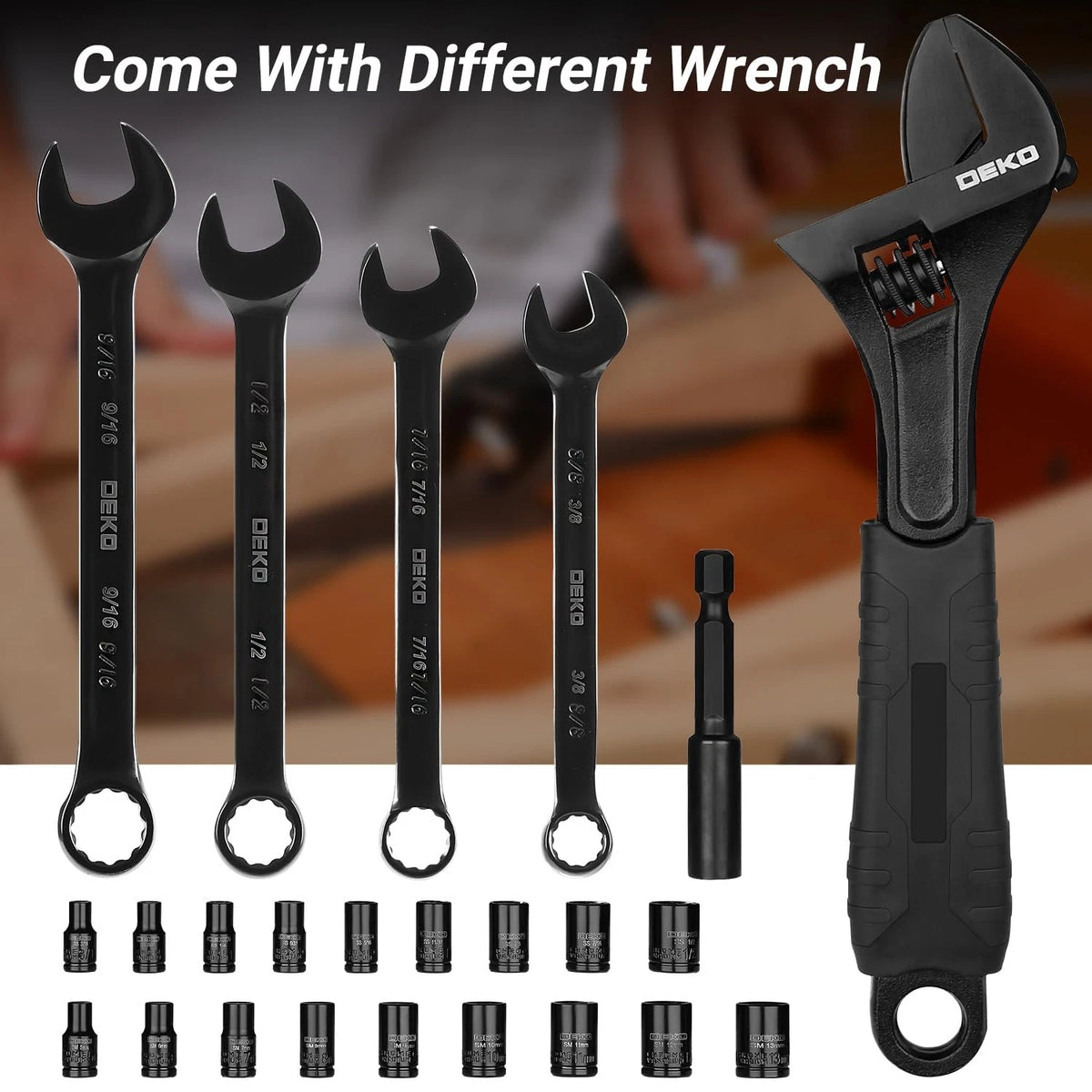 Tool Kit Set Box for Home: Household with Drill Wrench Socket 178PCS, gray