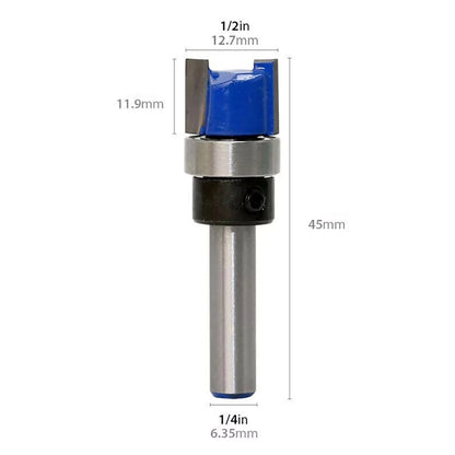3Pcs 1/4 inch Shank Straight Flush Trim Router Bits Cutter For Trimming Slotting