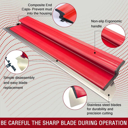 Drywall Skimming Blade 16 Inch, Smooth Finish, Precision 0.5mm European...