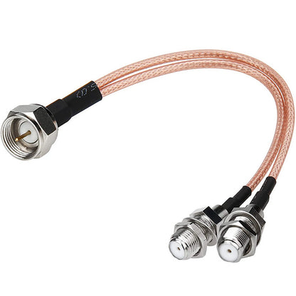 1*50 ohm F Type Coax Cable Splitter To F Dual Female 3 Way RG316 Coaxial Cable