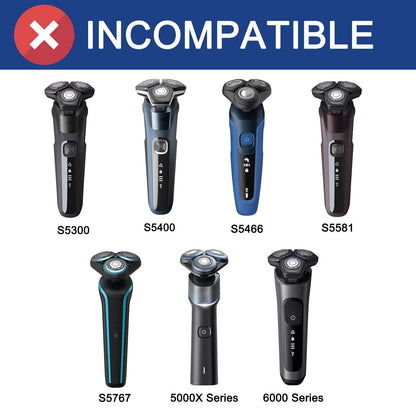 SH50 Replacement Heads For 5000 Shavers S5160, S5210, 1 Count (Pack of 3)