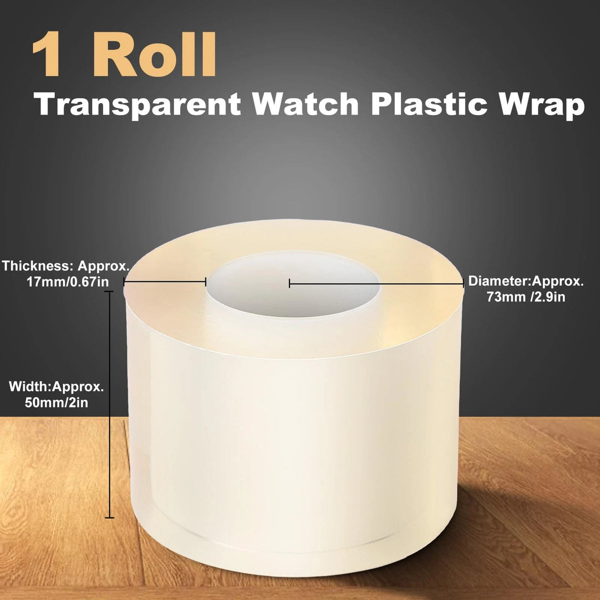 ZJchao 2 x 2.9in Anti-Static Transparent Watch Plastic Wrap, default, defult