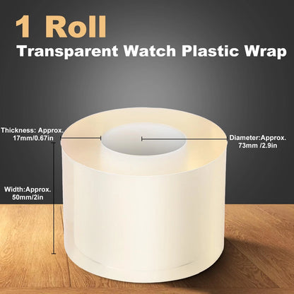 ZJchao 2 x 2.9in Anti-Static Transparent Watch Plastic Wrap, default, defult