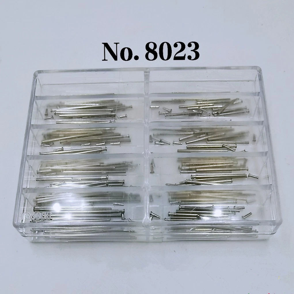 100Pcs/Box 12-26mm Steel Watch Band Pressure Bars Pins Neddles Repairing Tool