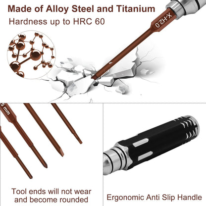 Craznick Repair Screwdrivers Tool Set for DJI Air 2/2S/3 Mavic Reddish-brown