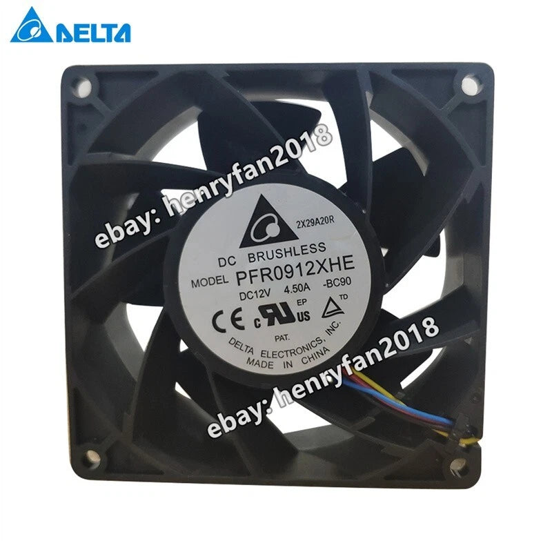Delta PFR0912XHE Axial Fan DC 12V 4.5A 92*92*38MM 4-Pin Server Case Cooling Fan