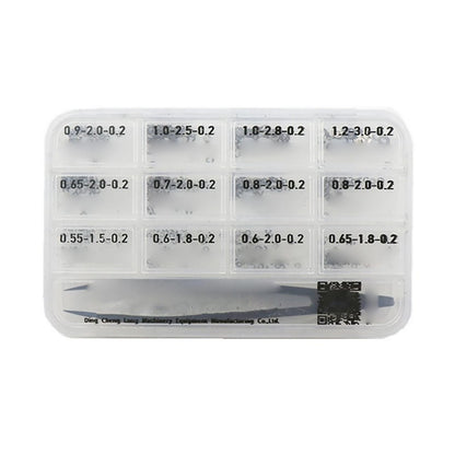 360Pcs 0.2mm Thick Assorted Watch Circlip E-Clips Snap Ring Latch Pusher+Tweezer