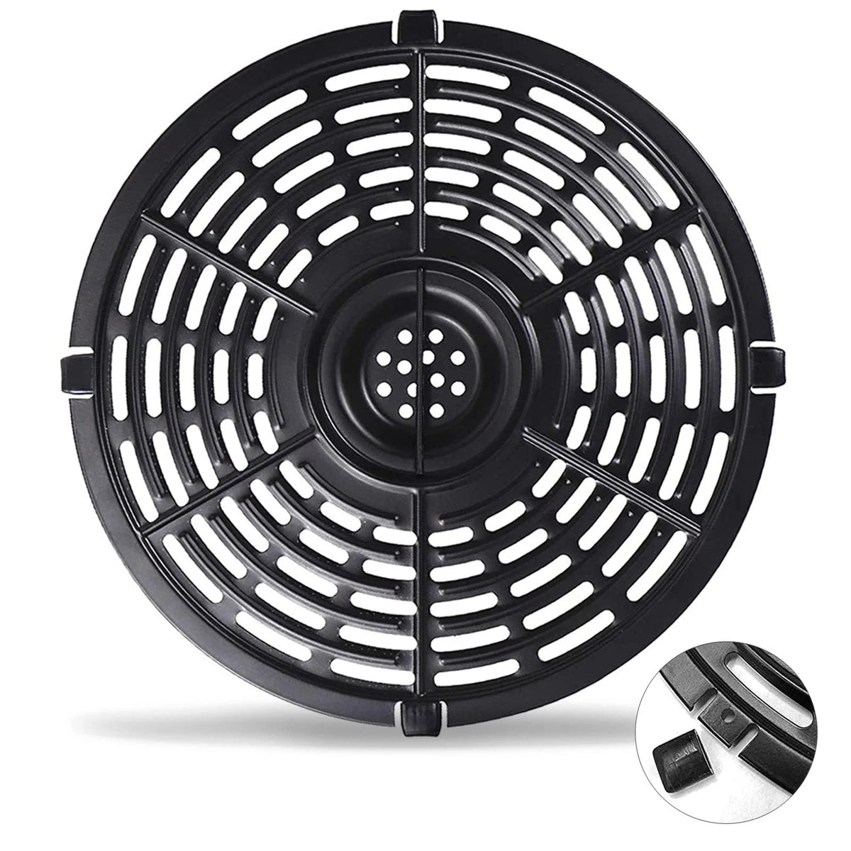 Air Fryer Grill Pan for Power XL 5QT fryer, 5 QT XL, Black