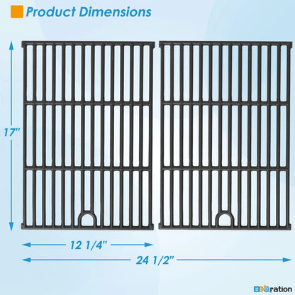 BBQration Grill Parts for Nexgrill 4 Burner 17 x 12 1/4"(720-0925P), Black