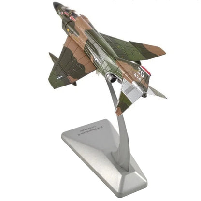 Durable 14cm Diecast Alloy 1/144 Scale USAF F-4 Phantom II Fighter Model Gift