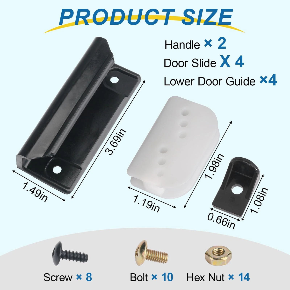 EAORBD DK100-A Shed Door Tune-Up Kit for Arrow Sliding 1 Pack, Black, White