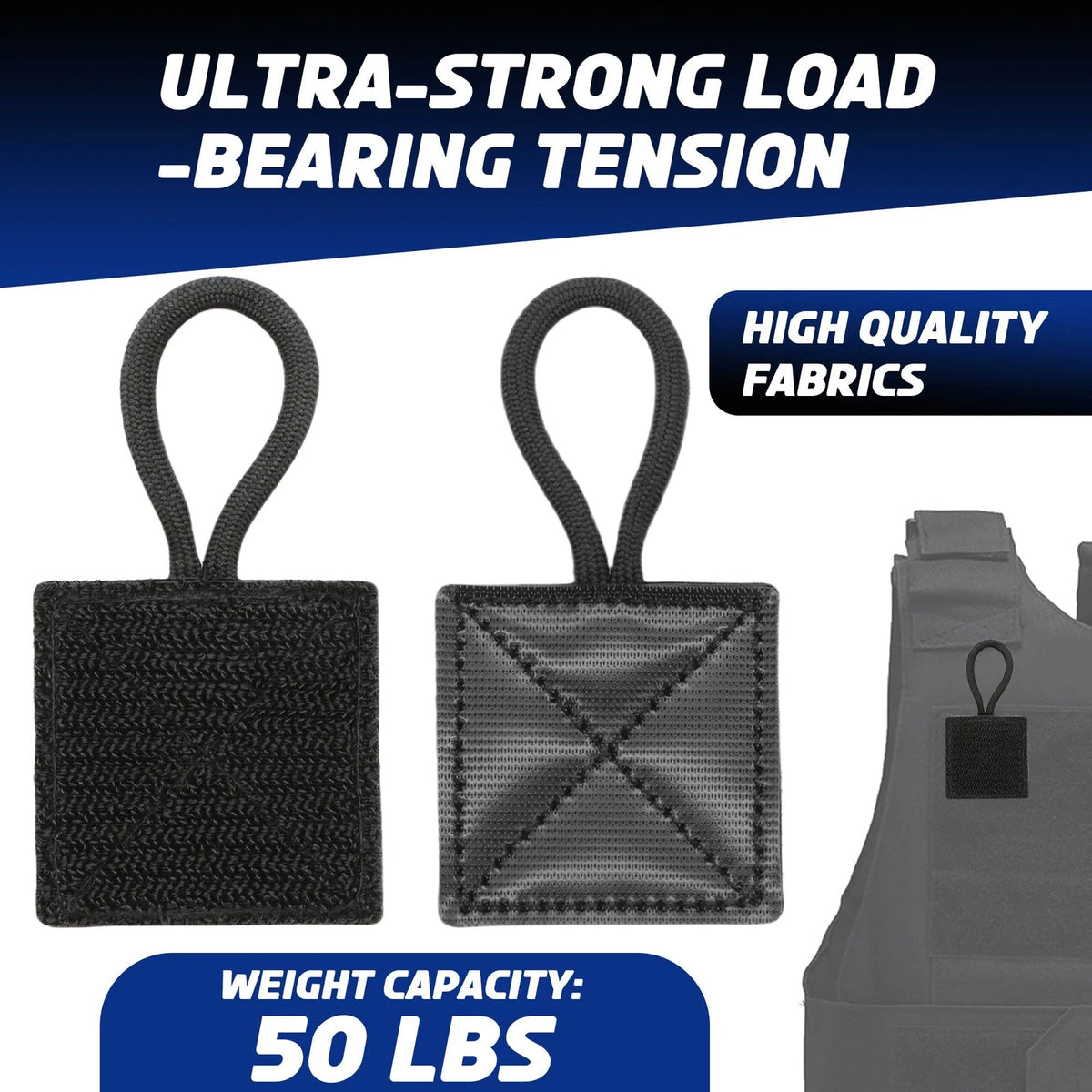 Terixe 2 Pack Mic Clips for Law Enforcement, Black Radio Holders,