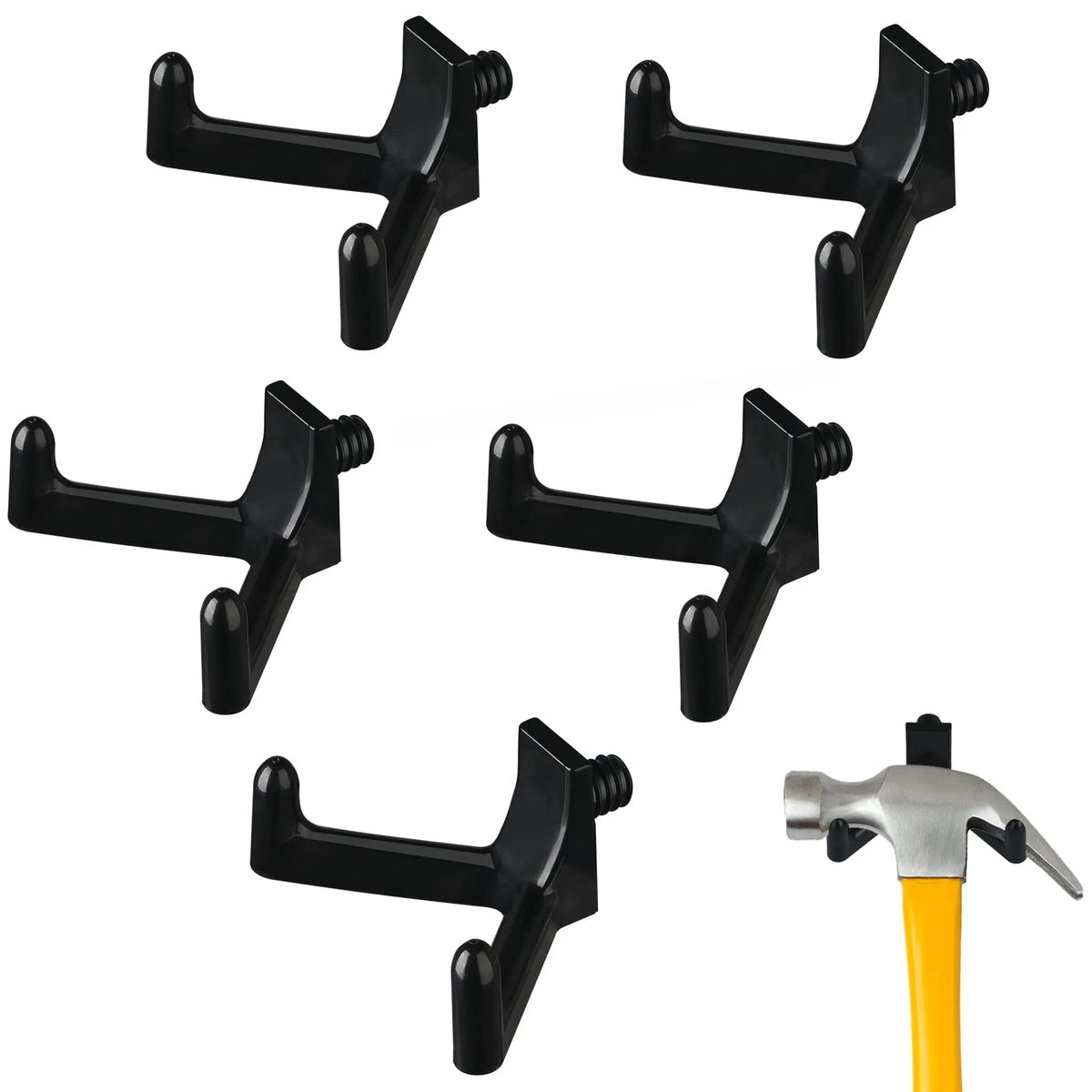 Zookpr 5 Pcs Tool Hooks for Suncast, Double Head Storage Hanger - Black