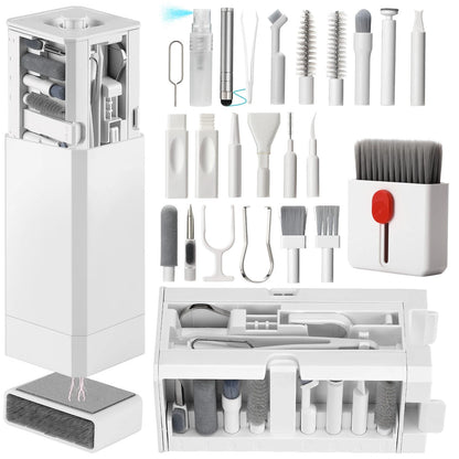 GintaXen 32-in-1 Cell Phone Cleaning Kit for iPhone/Android, White (Base)