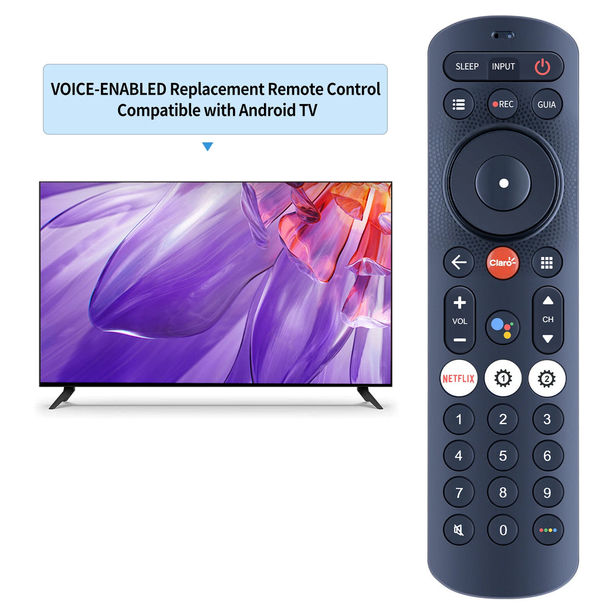 Remote Control For Claro Colombia Voice-Enabled Android TV