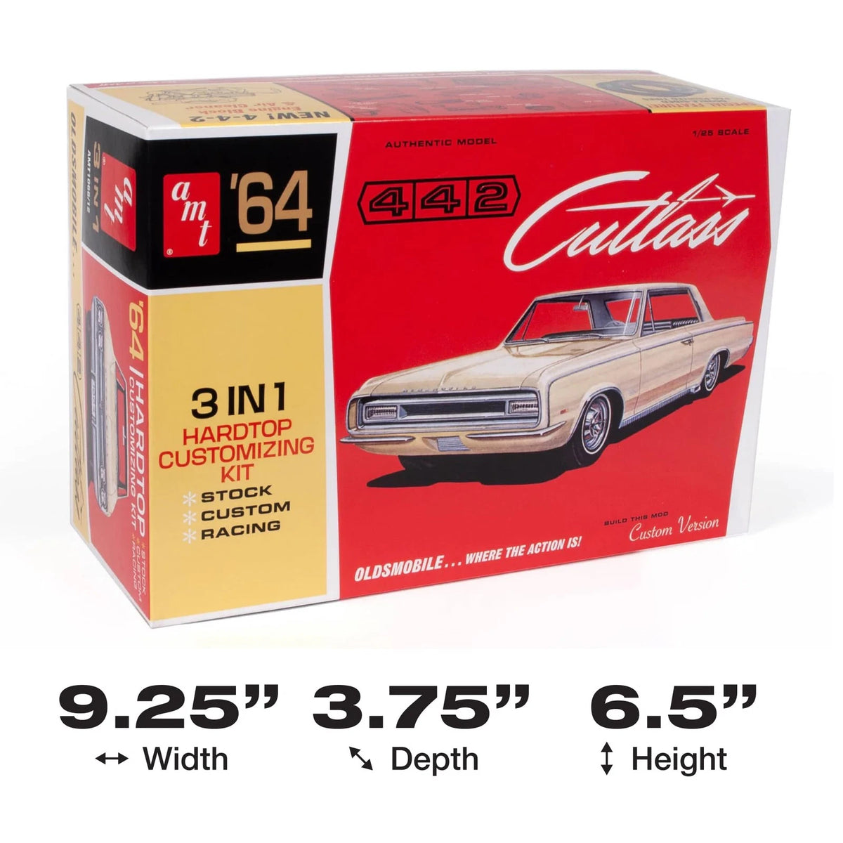 AMT 1964 Olds Cutlass 442 Hardtop 1:25 Scale Model Replica, Factory Color