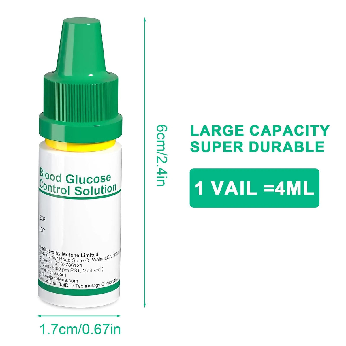 Metene TD-4116 Control Solution, Level 2,  with metene Blood...