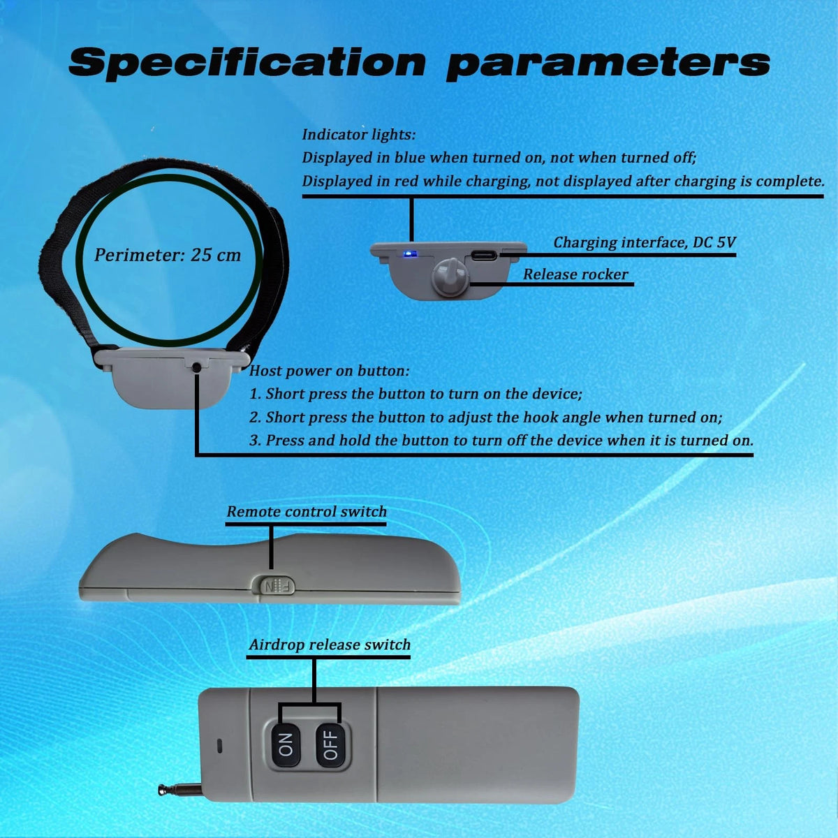 XTnueotr Universally 4 inches (L) x 2 (W) x 1 inch (H), Airdrop Device
