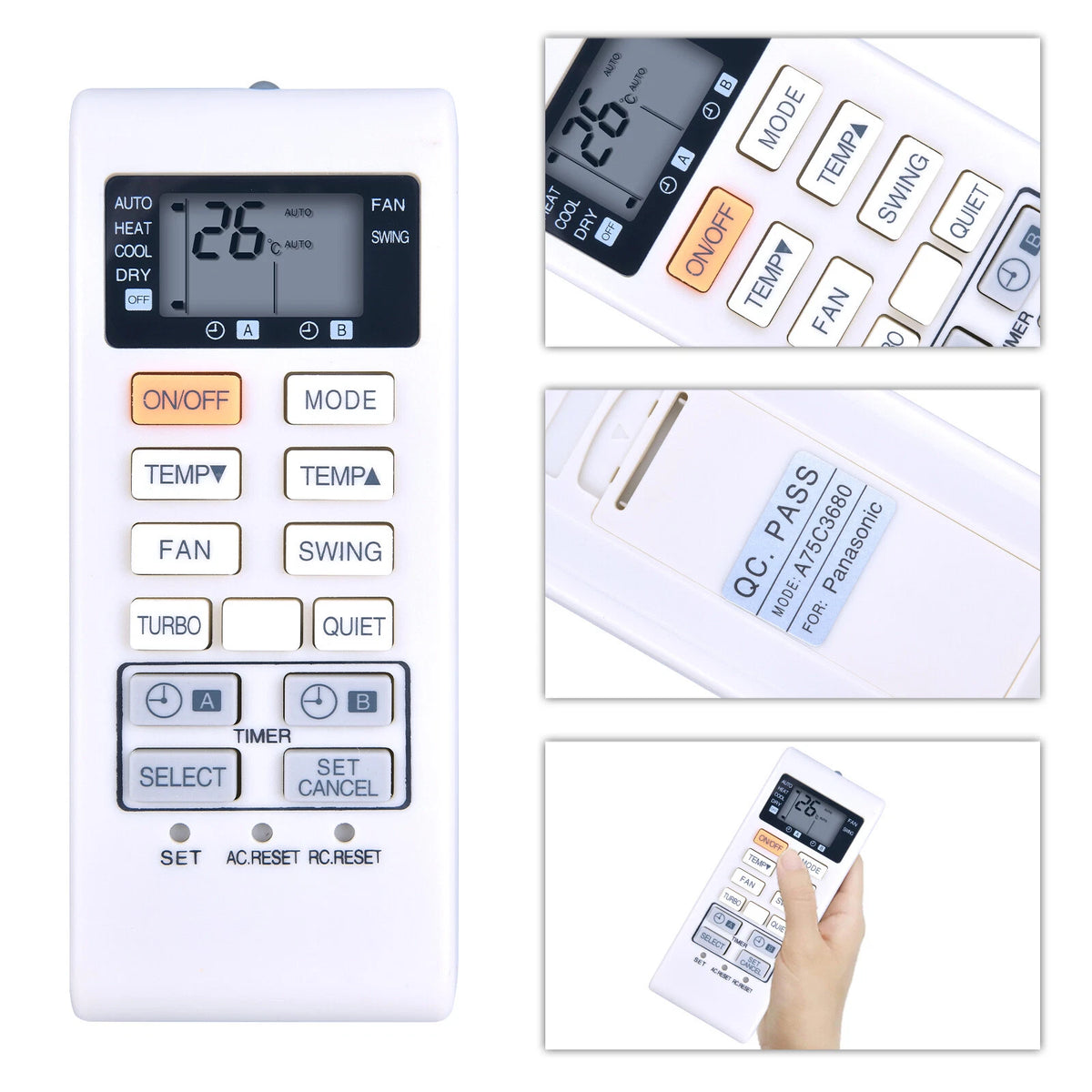 A75C3680 Remote Control For Panasonic Air Conditioner A75C3751 A75C2550 A75C2560