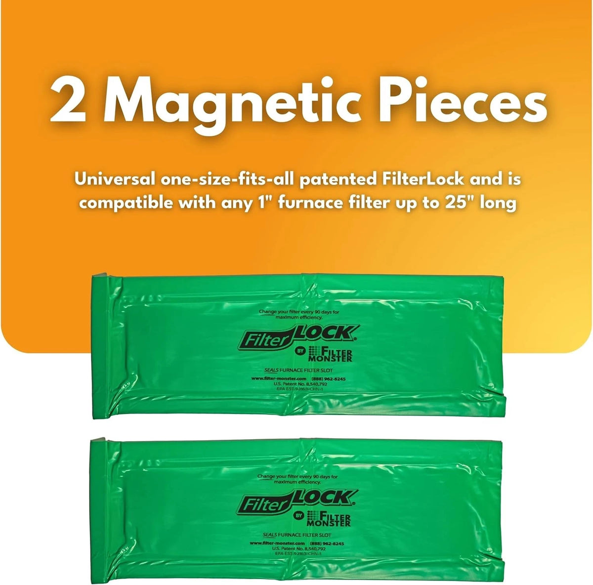 FilterLock Furnace Filter Slot Seal – Magnetic Cover for Any 1” Furnace...