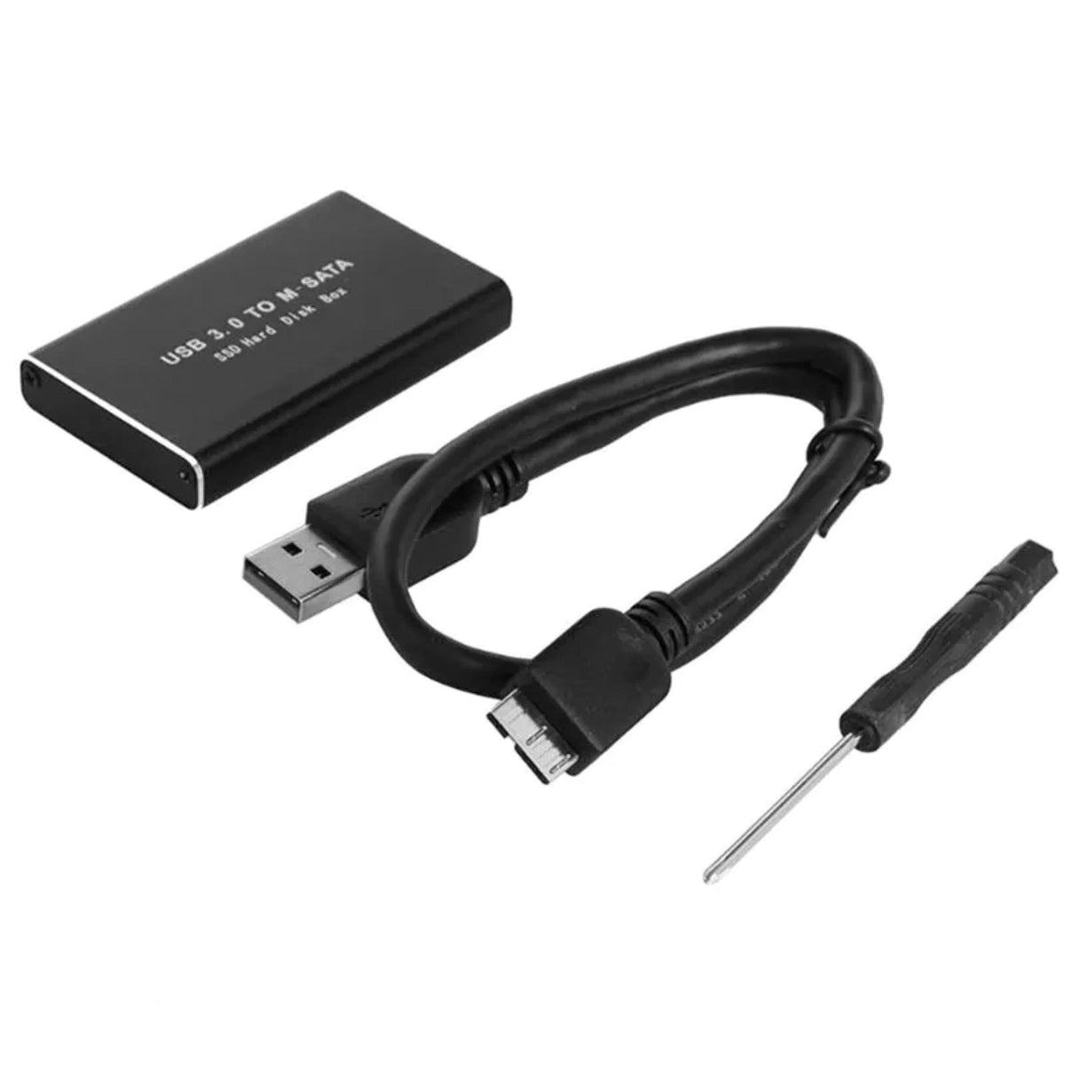 Dual-Size 30/50mm mSATA SSD Case USB3.0 6Gbps High-Speed Transfer Driver-Free
