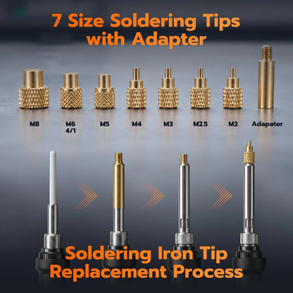 3DZWMAN Heat Set Insert Tools kit Brass Nuts 3D Printing 60W ZW380, Zw380
