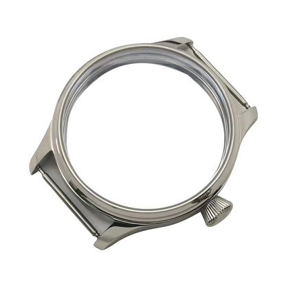 42mm Stainless Steel Watch Case Set With Crown For ETA6497 6498 ST3600 Movement