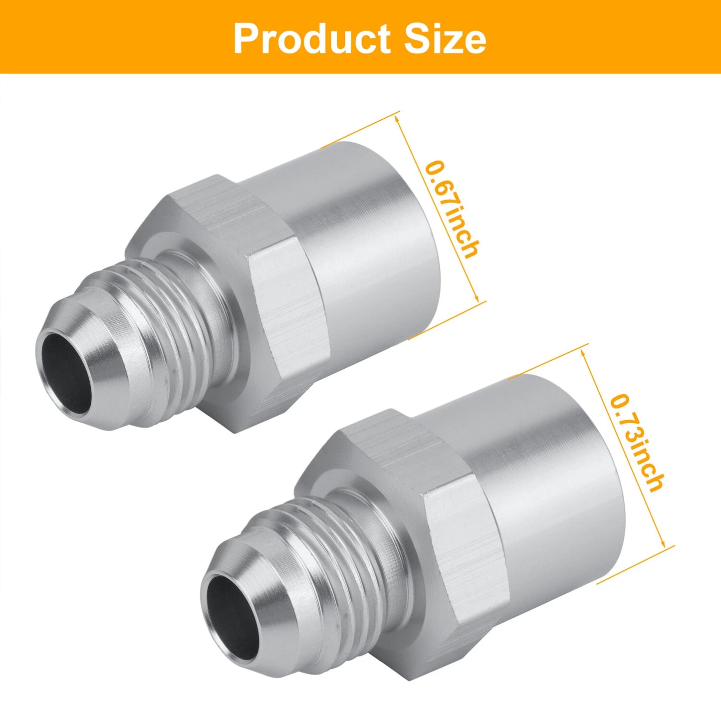 6AN Adapter Fitting Set For GM TBI Style (metric O-ring) Fuel Sending Units
