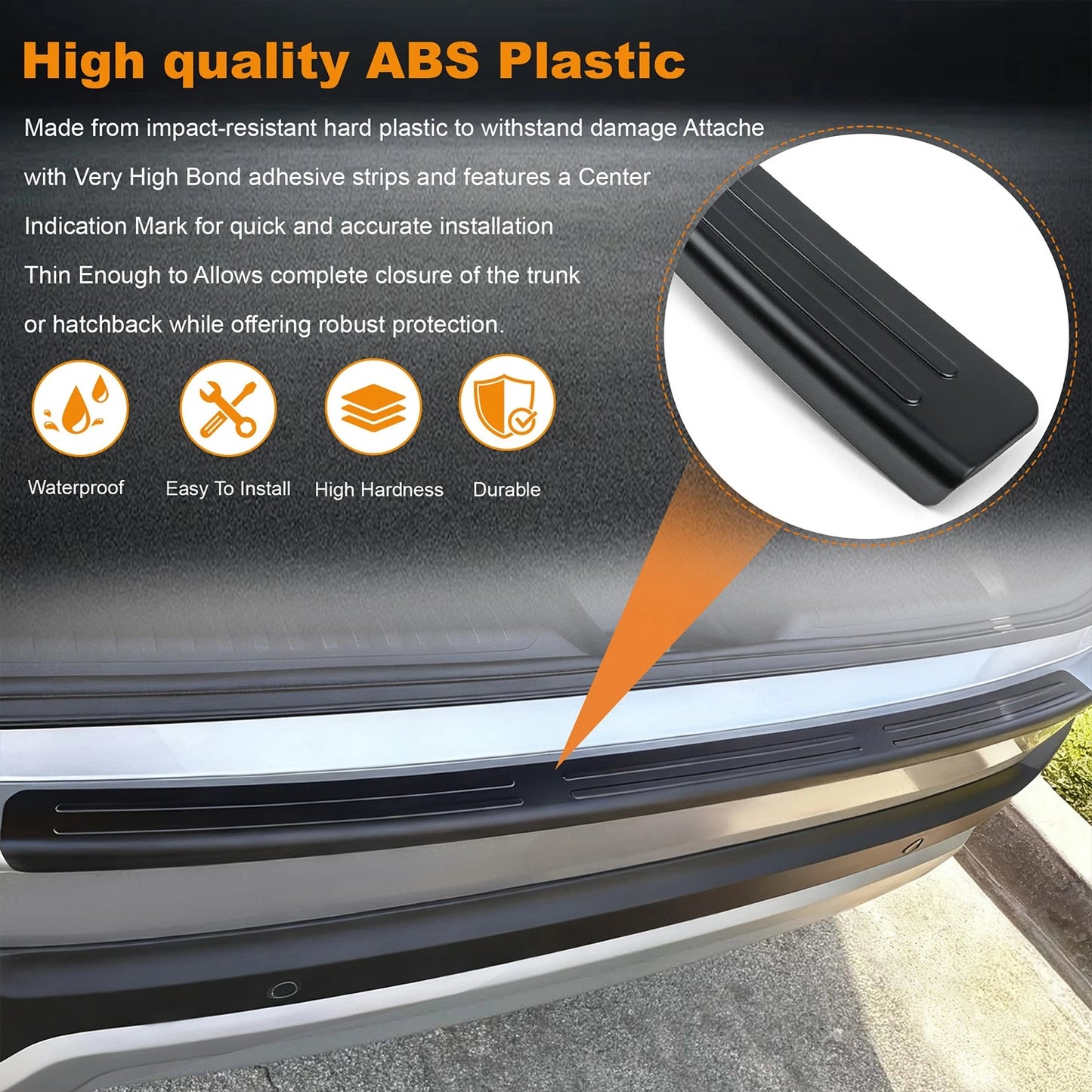 Black Rear Bumper Guard for Honda Pilot 2016-22,Anti-Scratch Protector Accessory