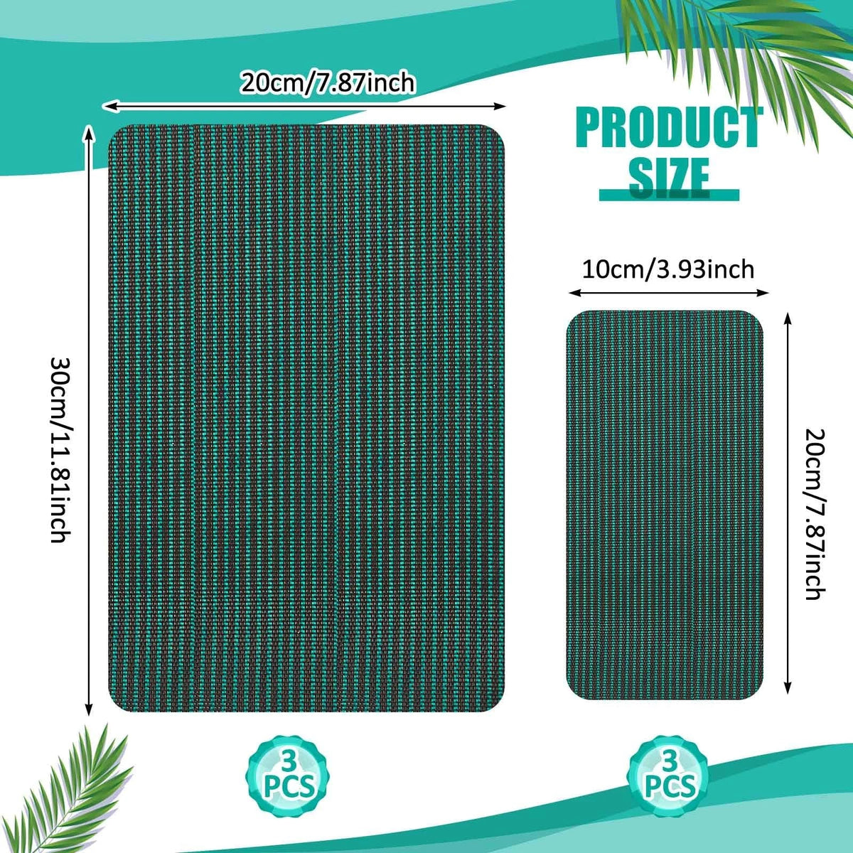 Amylove 12 Pcs Pool Patch Repair Kit, 12 x 8 Inch, 4 x 8 12 x 8 Green