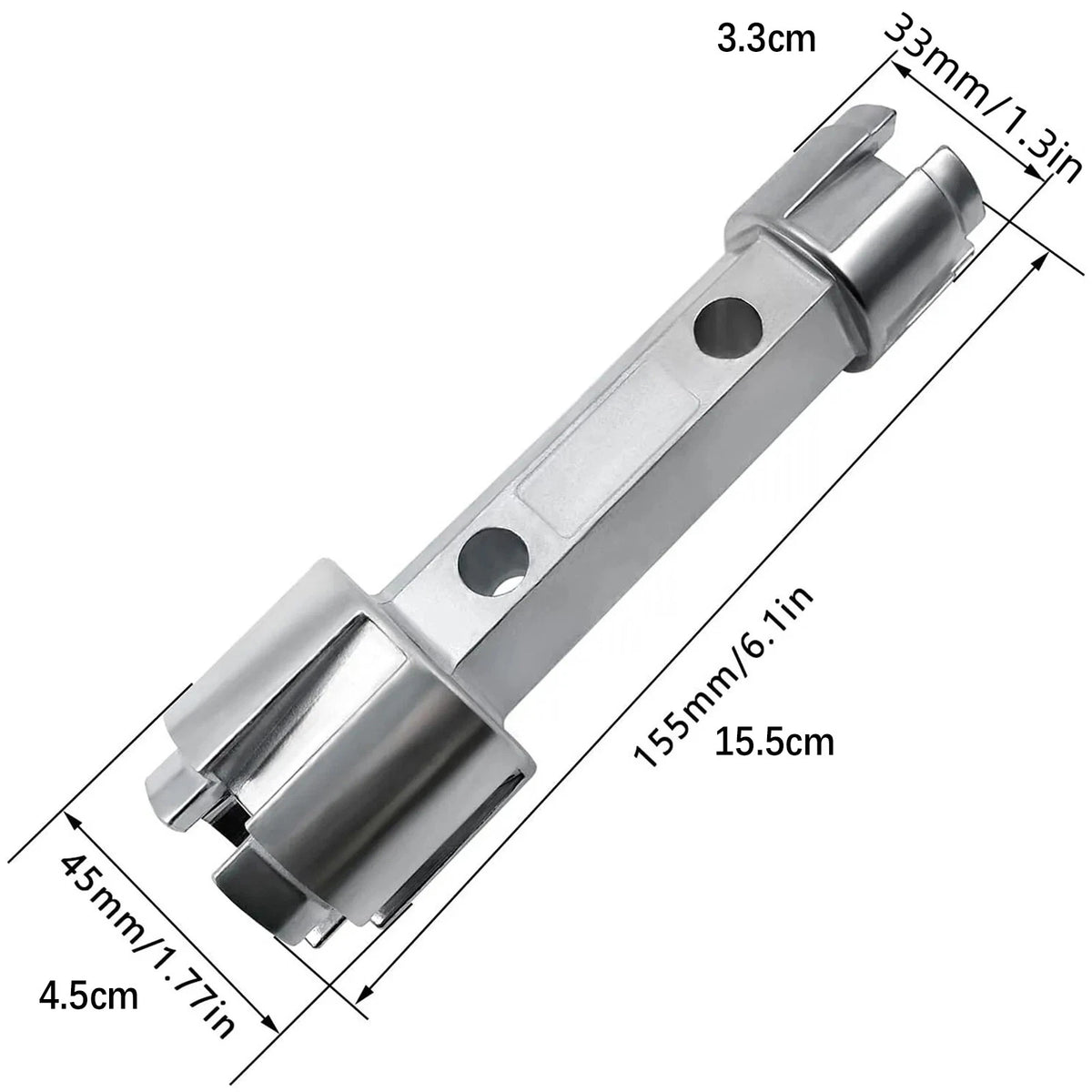 1 Pc Tub Drain Remover Wrench Tool Dual Ended Install & Remove Bath & Shower