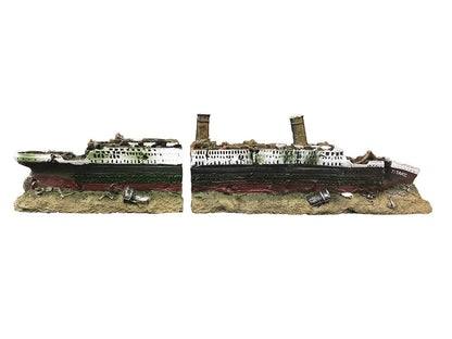 SLOCME Aquarium Titanic Shipwreck Decorations - 15x2x3.5 inch, Multicolor