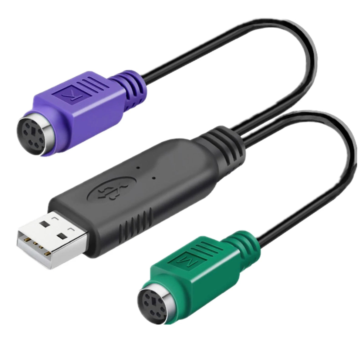 USB M to PS2 PS/2 F Extension Cable Y Splitter Connector For Keyboard Mouse