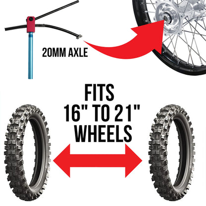 Tire Changing Kit Fits Enduro and Motocross for 16" to 21" Wheels 20mm Axles