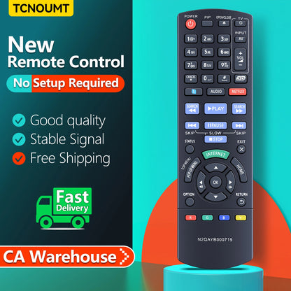 N2QAYB000719 Remote Control For Panasonic DVD Player DMP-BDT220 DMP-BDT120