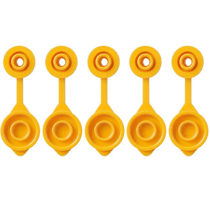 5PCS Fuel Gas Can Vent Cap Set Yellow Plastic For Garage Workshop Canisters