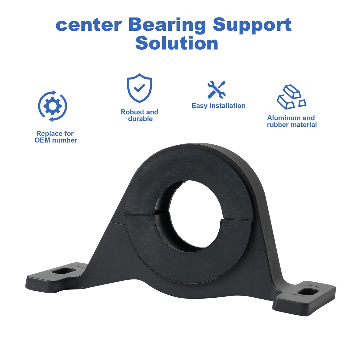 For Dodge Charger Challenger Scat Pack & Center Bearing Aluminum,Rubber Black