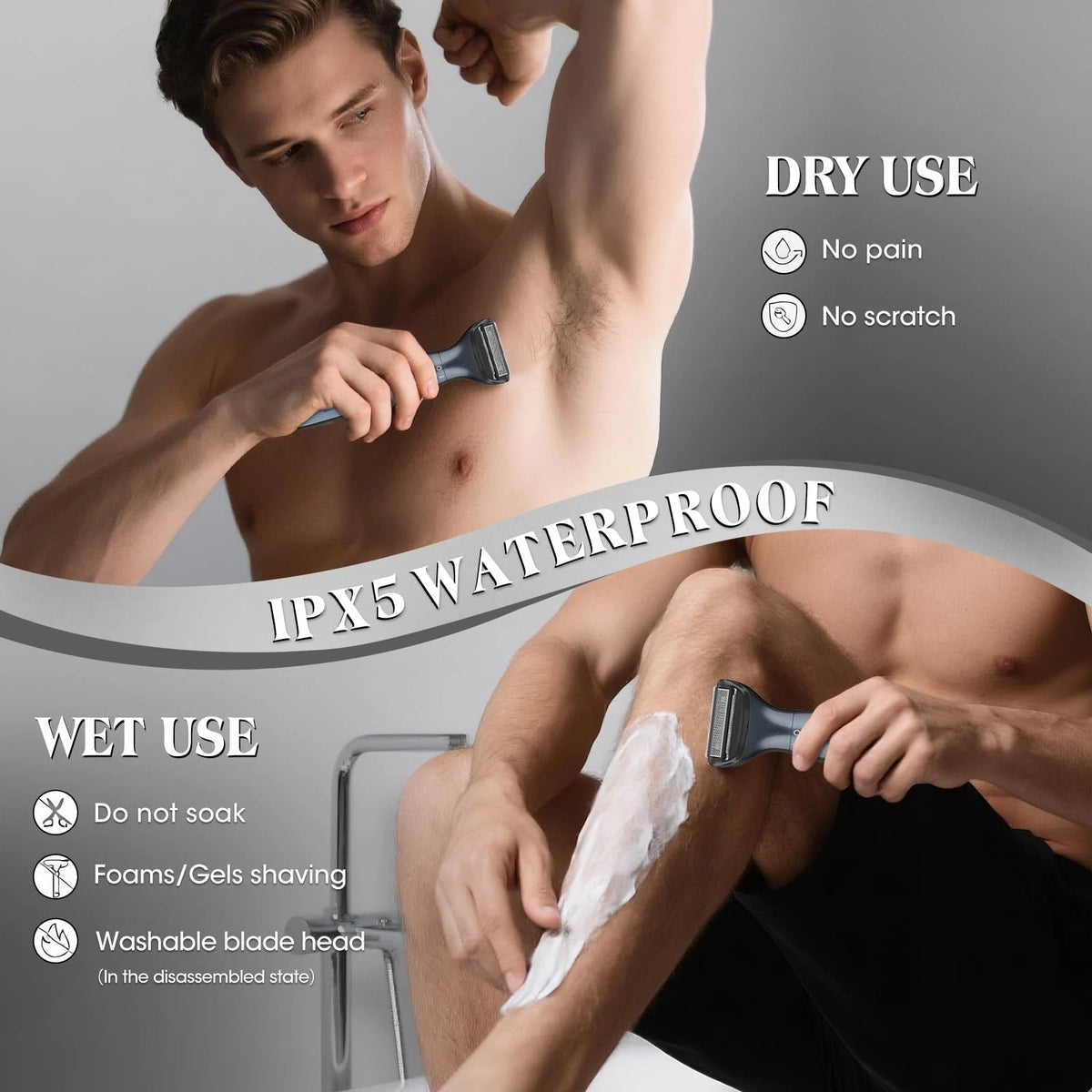 Manscape Ball Trimmer for Men,Body& Pubic Hair and Groin Black