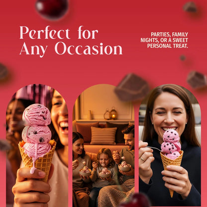 Triple Scoop Cherry Choc Chip Ice Cream Mix, Gourmet, Ready In 5 Min, 2 Pack