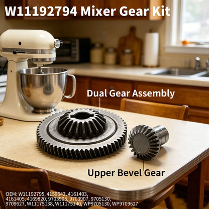 For KitchenAid Mixer Gear Hub Kit W11192794 4159643 Metal Set 3KSM150 4K45SS