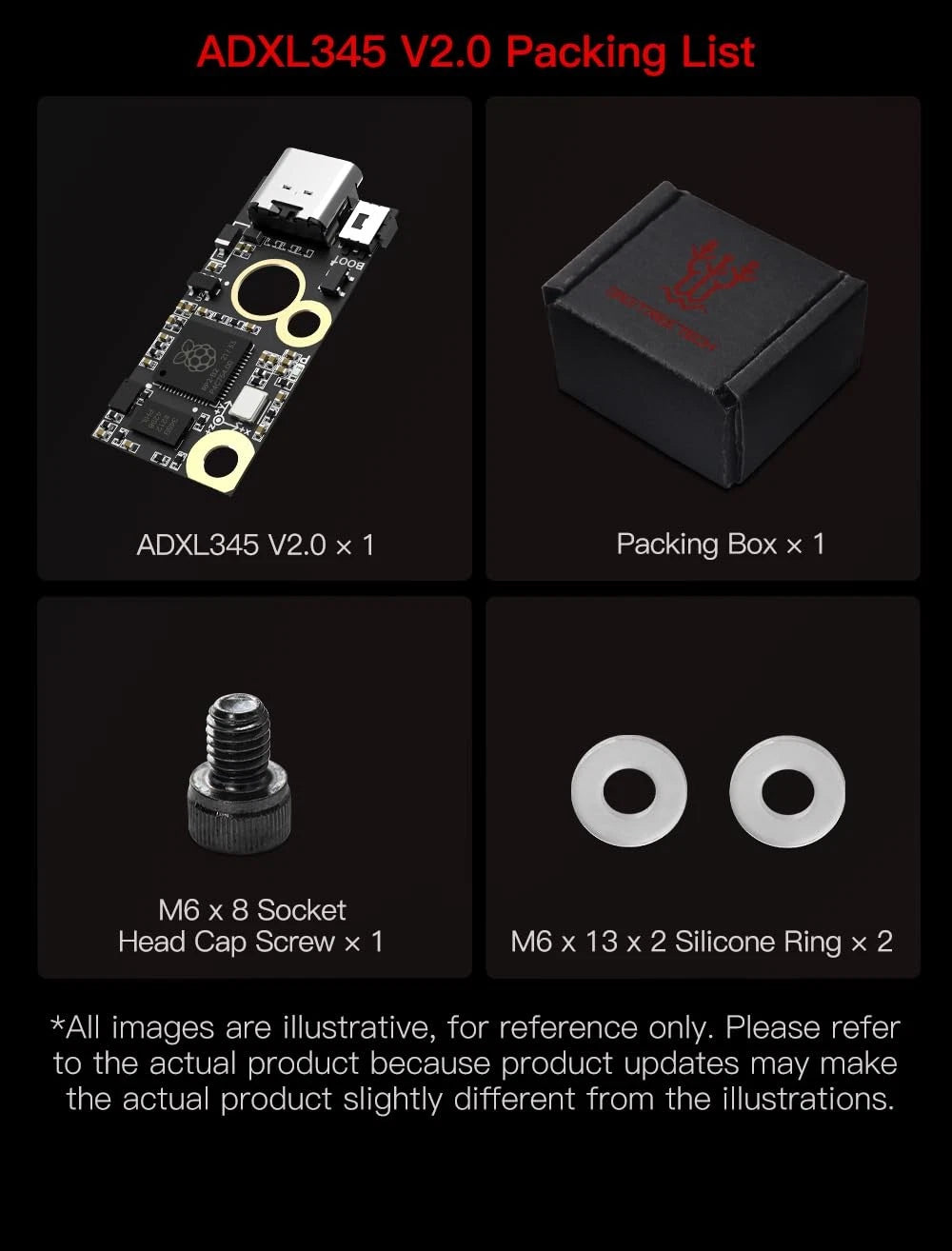BIGTREETECH ADXL345 V2.0 Accelerometer Board Klipper Input Shaping 3D...