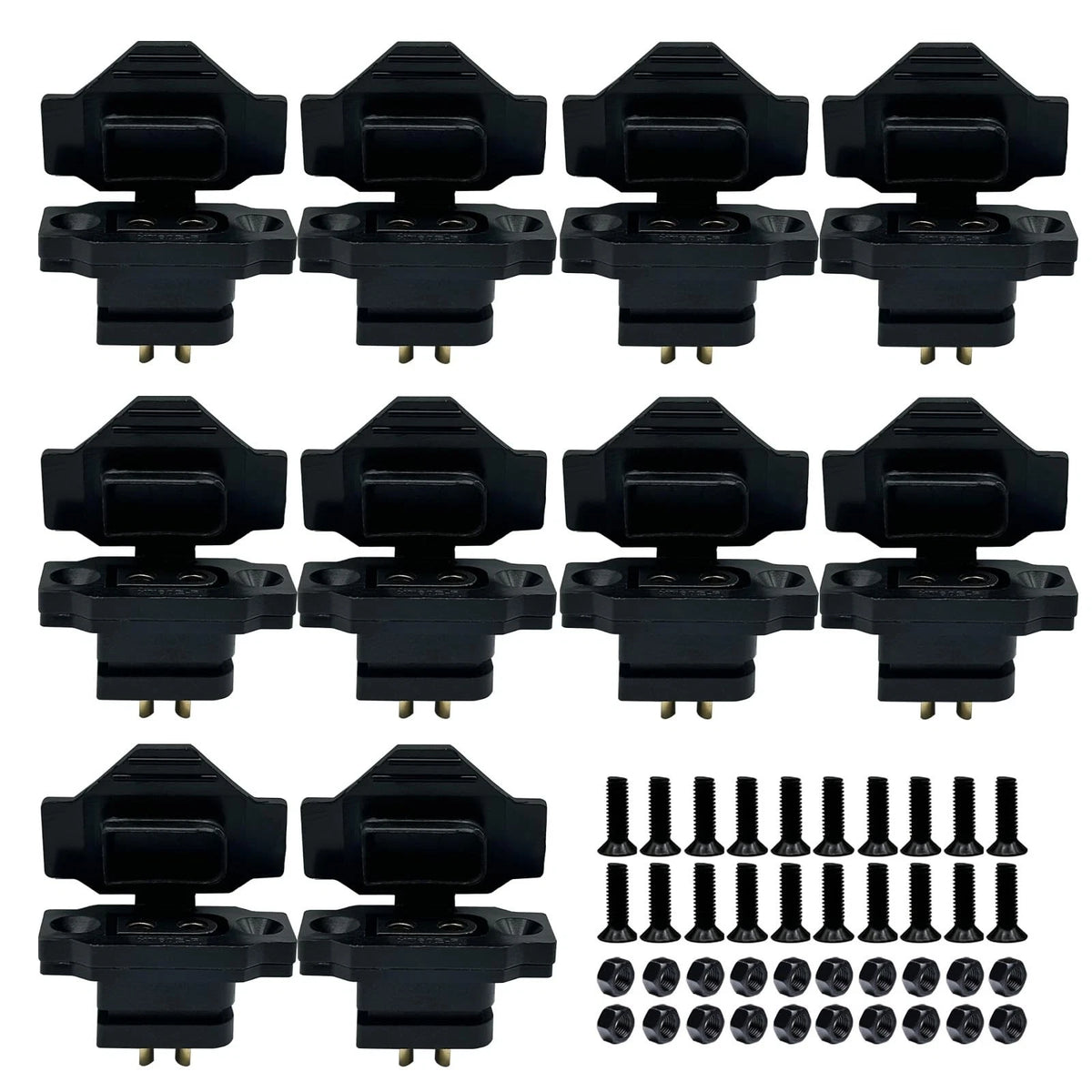 10pcs XT60E-F Female Plug XT60h XT60 Male Bullet Connector with PVC Black