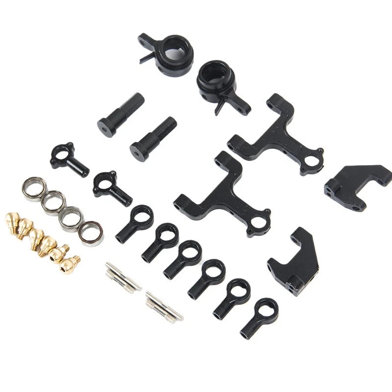 Upgrade Metal Upper Lower Swing Arm Steering Cup Set for 1/10 WPL D12 D42 RC Car