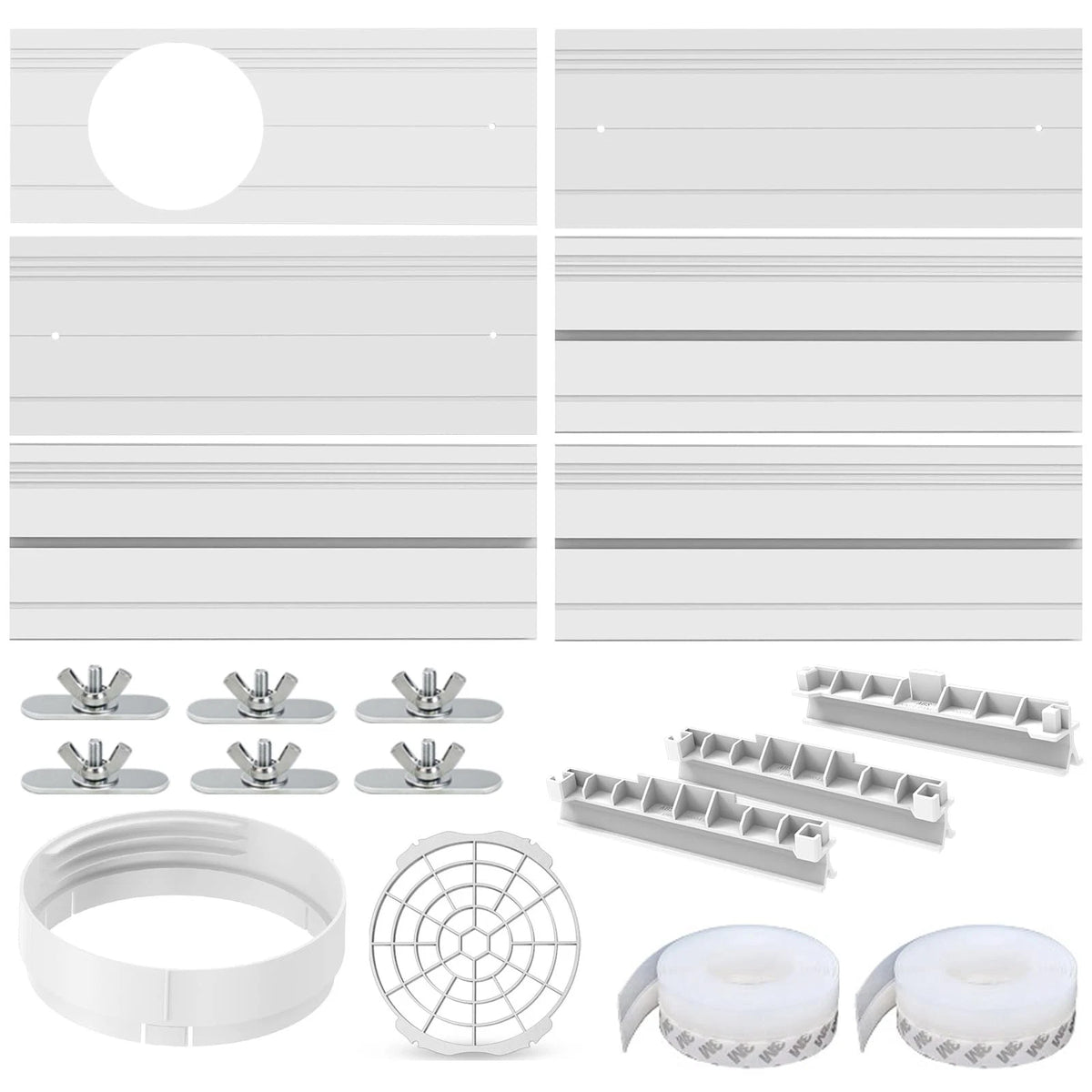 Portable Air conditioner Door Vent Kit, AC 5.9" Seal Gray