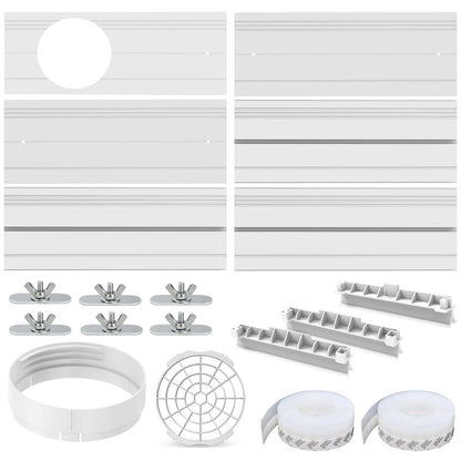 Portable Air conditioner Door Vent Kit, AC 5.9" Seal Gray