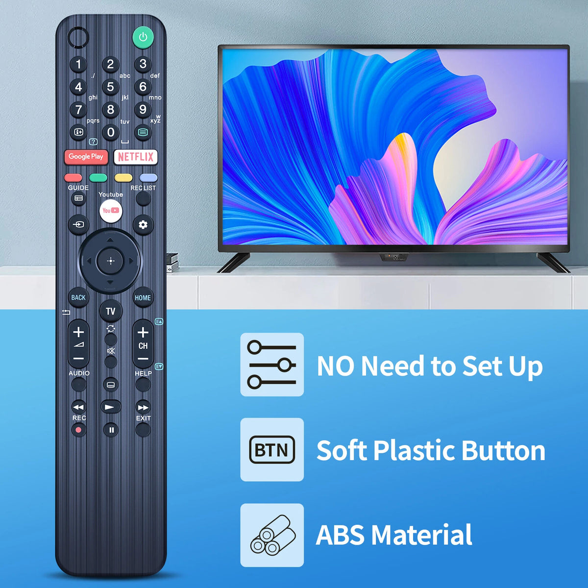 Universal Remote Control For Sony Smart TV RMF-TX200E RMF-TX310E RMF-TX520E