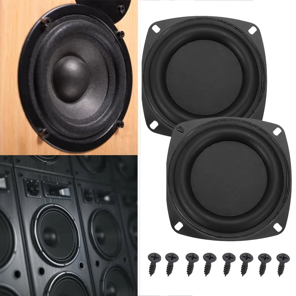 LHMYTREE 2 PCS 4-Inch Woofer Vibrating Membrane,Bass Loudspeaker Passive...